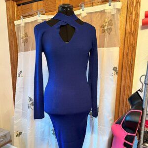Royal Blue Sweater Dress
